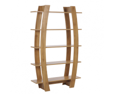 Libreria a 5 livelli in legno chiaro KENER