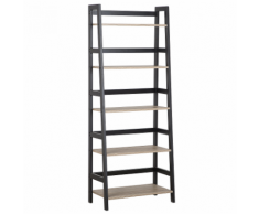 Scaffalatura libreria a 5 ripiano nero e marrone chiaro CROYDON