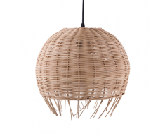 Lampadario in rattan marrone chiaro DRINO