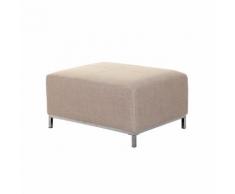 Pouf poggiapiedi ottomano in tessuto beige OSLO