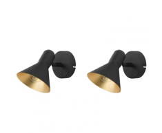 Set di 2 lampade da parete nere e oro MERSEY I