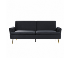 Divano letto in velluto nero VETTRE