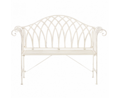 Panchina da giardino in metallo bianco 130 cm MILAZZO