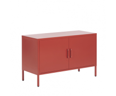 Credenza in acciaio cromato rosso URIA