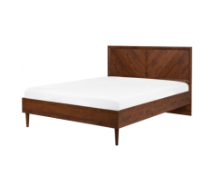 Letto in legno marrone scuro 140x200cm MIALET
