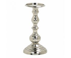 Candelabro di metallo color argento BUSAT