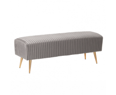 Panchina da camera da letto in velluto grigio PATERSON