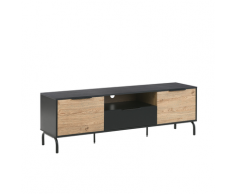 Mobile TV nero/legno ARKLEY