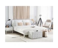 Letto matrimoniale in legno bianco 180x200cm OLIVET