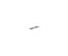 Geberit Doppio Lavabo Geberit Renova Plan 2 Fori di Rubinetto con Troppopieno 1300x168x480mm Bianco