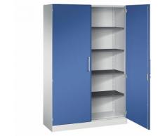 Armadio per ufficio con ante a battente ASISTO, altezza 1980 mm, larghezza 1200 mm, 4 ripiani | CP