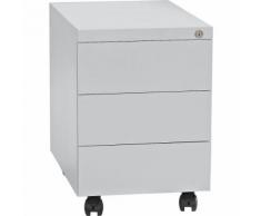 Cassettiera con rotelle, acciaio | QUIPO
