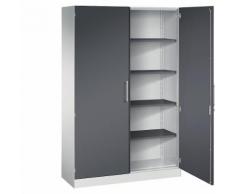 Armadio per ufficio con ante a battente ASISTO, altezza 1980 mm, larghezza 1200 mm, 4 ripiani | CP