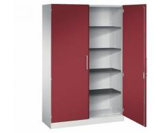 Armadio per ufficio con ante a battente ASISTO, altezza 1980 mm, larghezza 1200 mm, 4 ripiani | CP