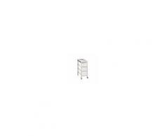 Arredo ufficio Cassettiera con ruote BALDO, bianco