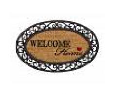 La maison de Rose Zerbino Ovale Welcome Con Bordo In Gomma 70x45 Cm