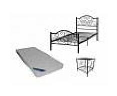 Unique Pacchetto CAMERA bambini LEYNA - letto 90x190 cm + materasso e comodino - Nero