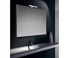 Specchiera Filo Lucido 70x100 Cm Reversibile Con Telaio Perimetrale A Filo Specchio E Lampada Led Cromata