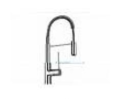 Miscelatore Lavello Monocomando Bocca Orientabile A Molla Con Doccia Monogetto Estraibile Piralla Essenza 0es00142a16 Cromo/chrome
