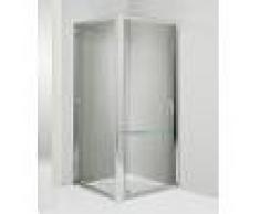 Box Doccia Angolare Anta Fissa Porta Battente 65x75 Cm Trasparente
