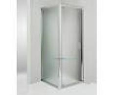Box Doccia Angolare Anta Fissa Porta Battente 65x100 Cm Opaco