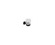 HudsonReed Porta Spazzolini e Porta Bicchiere da Muro Moderno Nero Opaco - Nox