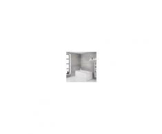 HudsonReed Vasca da Bagno Asimmetrica Angolare Sinistra in Acrilico 80x150cm Completa di Pannelli Vasca