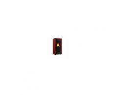 La Nordica Extraflame Extraflame Stufa a Pellet Viviana Evo in acciaio e top maiolica colore bordeaux con programmatore settimanale 1275103