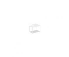 Cosmic Mobile con piano bianco + scaffale fisso + lavabo quadrato bianco 80cm The Grid Evo