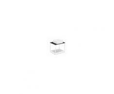 Cosmic Mobile con piano nero + scaffale scorrevole + lavabo quadrato bianco 60cm The Grid Evo