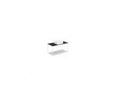 Cosmic Mobile con piano nero+ scaffale fisso + lavabo quadrato bianco 100cm The Grid Evo