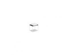 Cosmic Mobile con piano nero+ scaffale fisso + lavabo quadrato bianco 60cm The Grid Evo