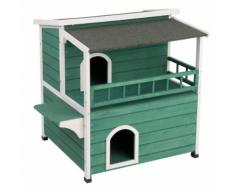 Casetta Tenda da sole - L 91,5 x P 71 x H 82 cm - verde / bianco