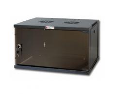 Armadio Rack 19" a Muro 6U prof. 600 Nero Assemblato
