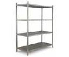 Scaffalatura\Scansia in acciaio inox 4 ripiani SR Dim. mm L1200xP500xH1550 Capacità kg 400 Modello 75010400