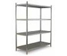 Scaffalatura\Scansia in acciaio inox 4 ripiani SR Dim. mm L1400xP500xH1550 Modello SHEL 414