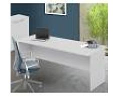 Arredo Interno Scrivania per ufficio 200x80 cm in legno Bianco frassinato Bianco