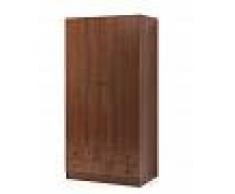 Arredo Interno Armadio 180 cm in legno Noce Antico con due ante e due cassetti Noce
