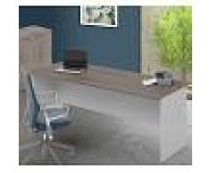 Arredo Interno Scrivania per ufficio 200x80 cm in legno Larice Grigio Larice