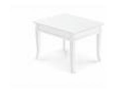 Milani Home DOMINICK - tavolino bacheca in legno massello piano in legno 60 x 60