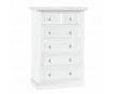 Milani Home KAYLIN - cassettiera in legno massello 63 x 37 x 98