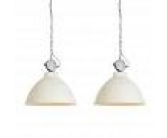 QAZQA Set di 2 lampade a sospensione ANTERIO 38 bianco