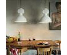 QAZQA Set di 2 lampade a sospensione SICKO piccola bianco opaco