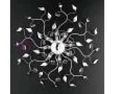 Iris Luce Dora Maxi Plafoniera Moderna Cromata Con Gemme In Cristallo