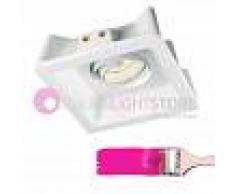 Gea Luce Srl Mizar Faretto Da Incasso A Scomparsa Orientabile In Gesso Quadrato Gu10 Verniciabile