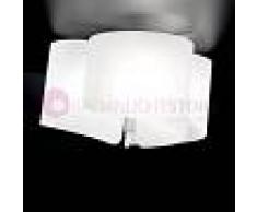 Selene Illuminazione Papiro Plafoniera 3 Luci Cristallo Curvato D.46 Design Moderno