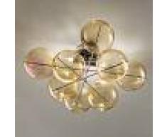Metal Lux Light snc Atom Plafoniera Moderna 2 Luci Cromo Design Luci A Sfera In Cristallo