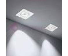 Gea Luce Srl Quasar Faretto Da Incasso Quadrato Orientabile Gu10 Alluminio Bianco