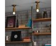 Gibas Nio Plafoniera Faretto Orientabile In Ottone Ossidato Stile Country Vintage
