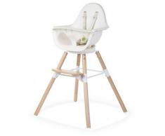 Seggiolone rotante 180° a 2 altezze 2-in-1 "Evolu One.80° Natural" - Childhome - Bianco